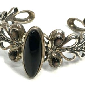 Carolyn Pollack Onyx & MOP Cuff
